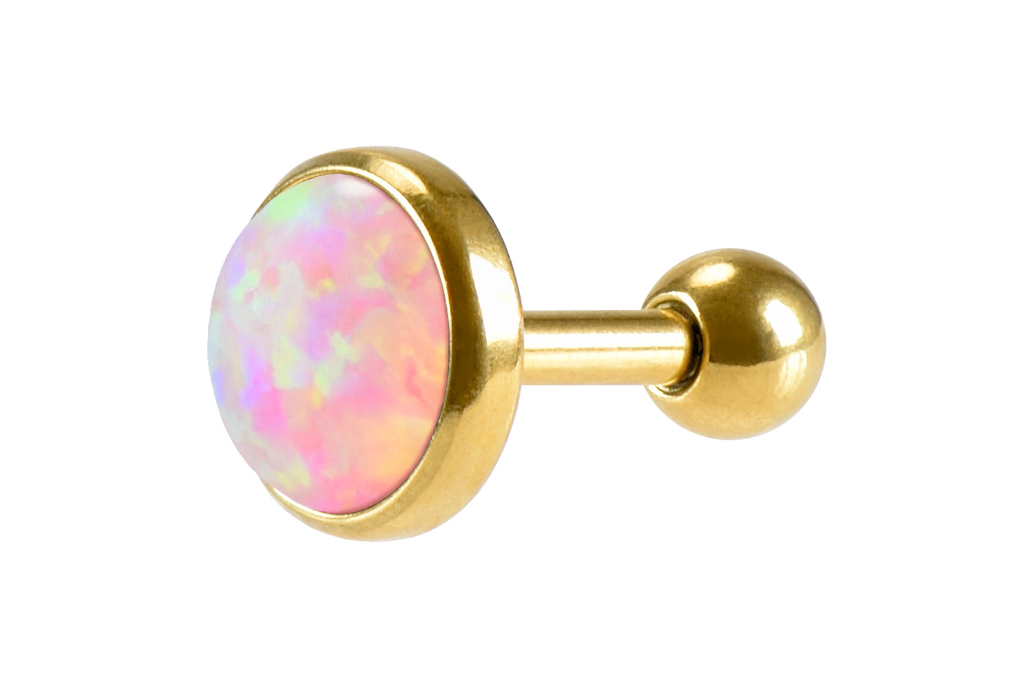 Chirurgenstahl Ohrpiercing SYNTHETISCHER OPAL ++SALE++